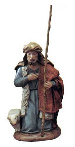 Kneeling Shepherd with <br>Sheep - Belenes Puig